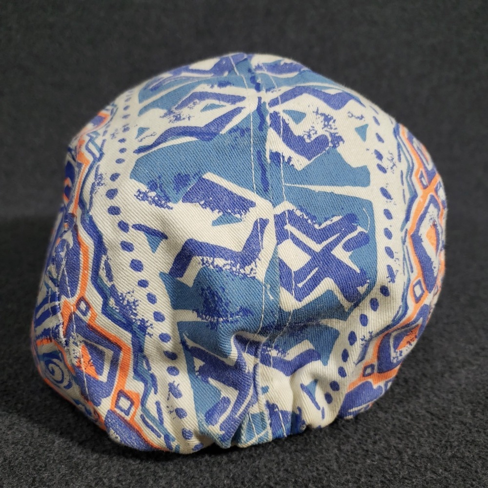 Vintage 80's Elastic 5 Panel Hat One Size 80's Design Tribal Cap‎ USA Made Aztec - Picture 5 of 8